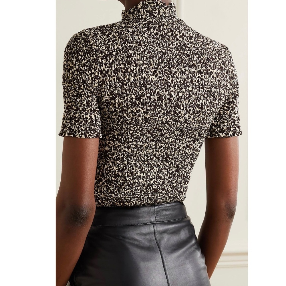 Proenza Schouler White Label Micro Floral Smocked Top Women's - Picture 3 of 10